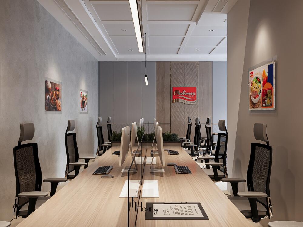 Khu vực làm việc chung hiện đại thích ứng nhiều kiểu làm việc mang lại không gian năng động và kết nối