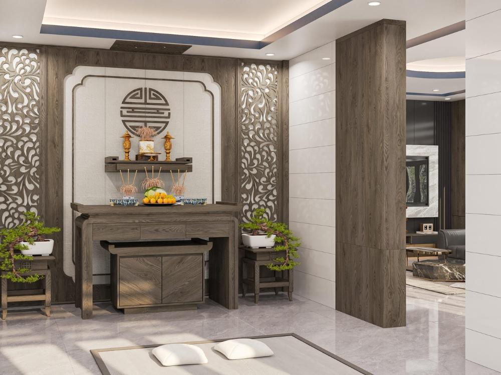 Màu óc chó nâu trầm thể hiện sự sang trọng và phù hợp phong cách hiện đại