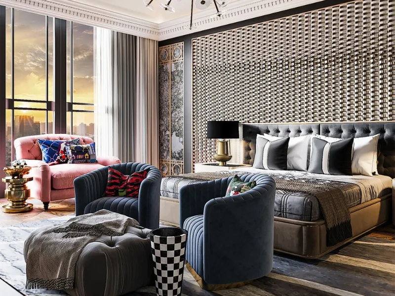 Phòng ngủ chung cư phong cách tân cổ điển Luxury