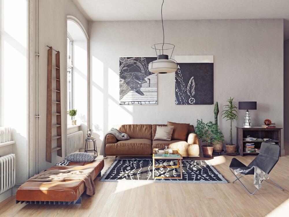 Phòng khách Urban tiện nghi với sofa giường đa năng thể hiện lối sống linh hoạt hiện đại