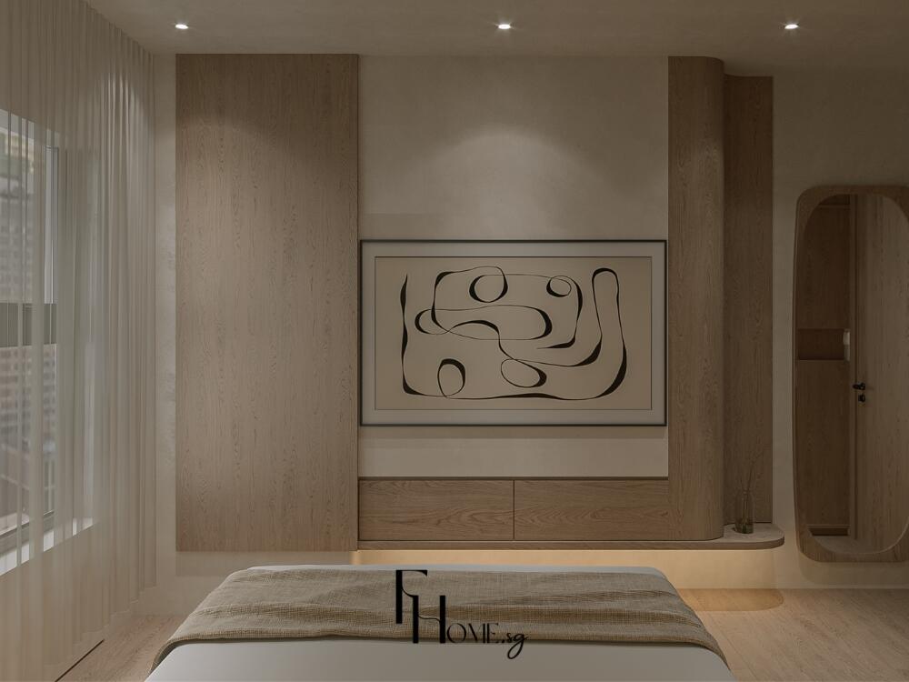Phòng ngủ Japandi ngăn nắp yên bình thể hiện triết lý ít là nhiều