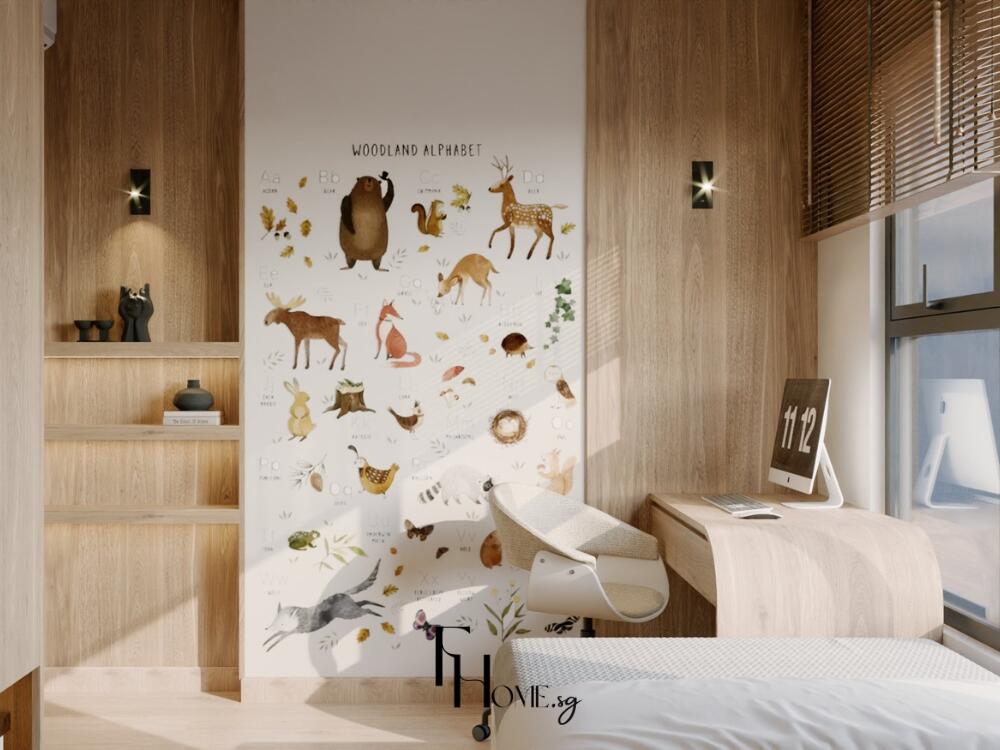 Phòng ngủ Japandi thư thái thanh lịch với bố cục tối ưu và nội thất hài hòa