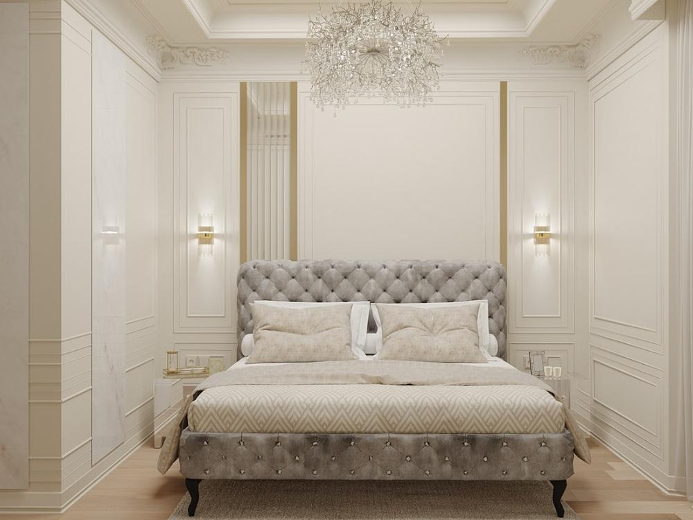 Phòng ngủ nhỏ thanh lịch nhờ gam màu sáng và đường nét tinh giản mềm mại