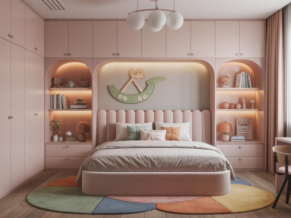 Phòng ngủ thiết kế linh hoạt phù hợp từng độ tuổi phát triển của trẻ