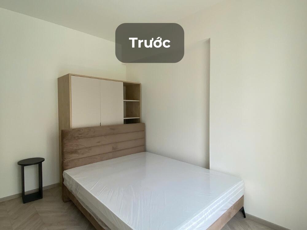 Phòng ngủ trước khi cải tạo còn đơn điệu và chưa mang lại cảm giác an yên