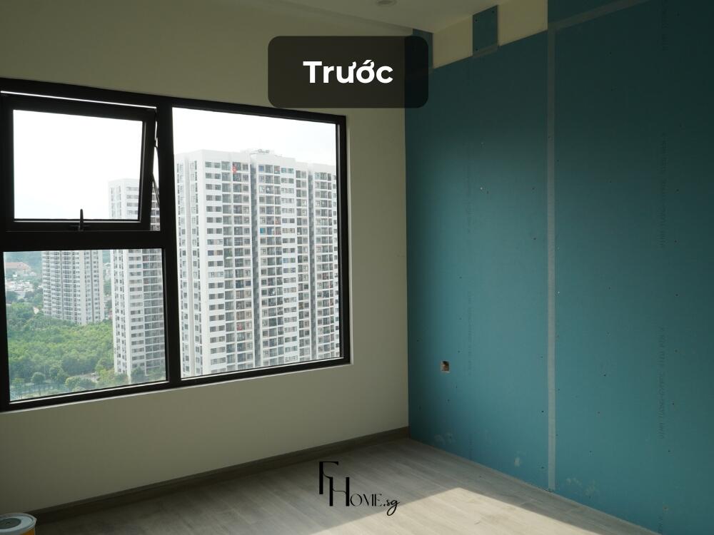 Phòng kề phòng khách trước khi cải tạo bí bách và ít công năng được sử dụng