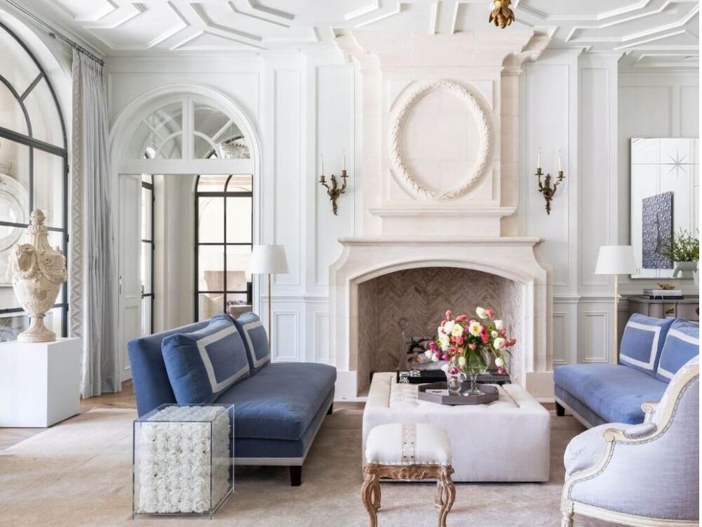 Sưu tầm - Tân cổ điển tinh tế, sang trọng với sắc xanh nhã nhặn hòa quyện trên nền trắng thanh lịch