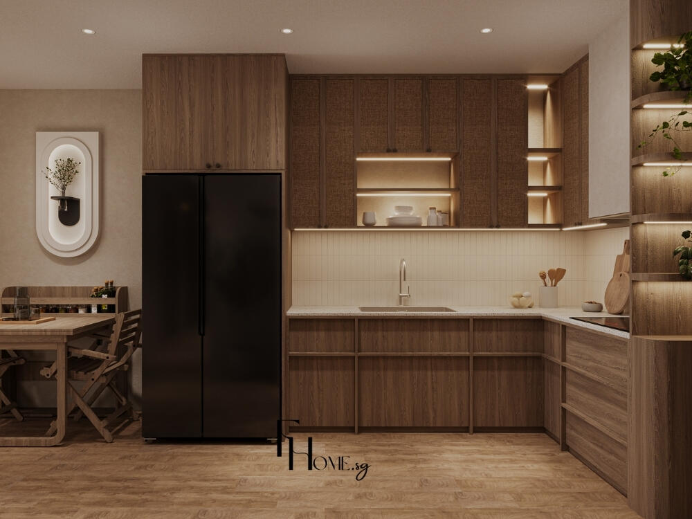 Thiết kế bếp dùng đá granite và marble tạo vẻ tinh tế và đẳng cấp