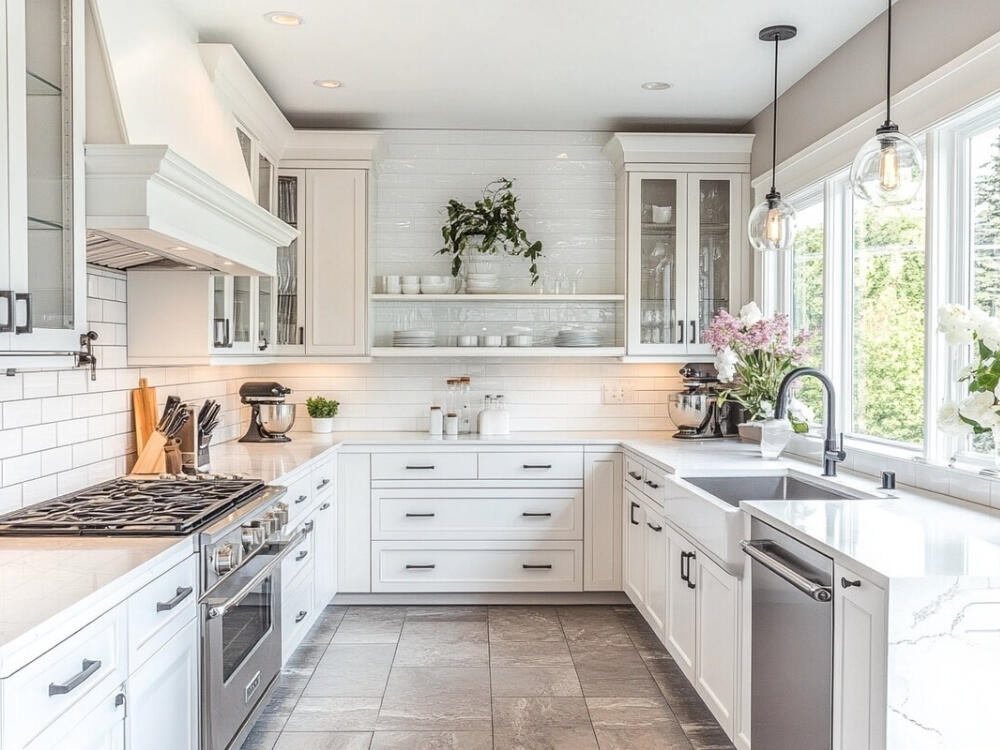 Thiết kế tủ bếp chữ U tối ưu lưu trữ mang lại sự ngăn nắp và hiện đại