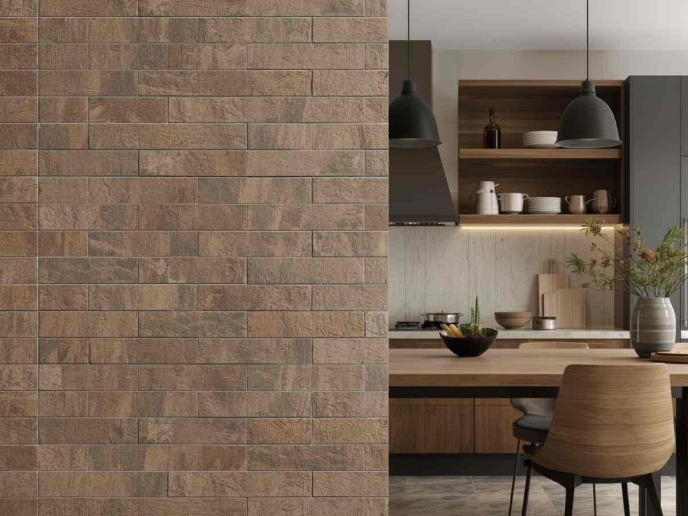 Tường ngăn chắc chắn giúp phân tách không gian bếp và phòng khách hiệu quả