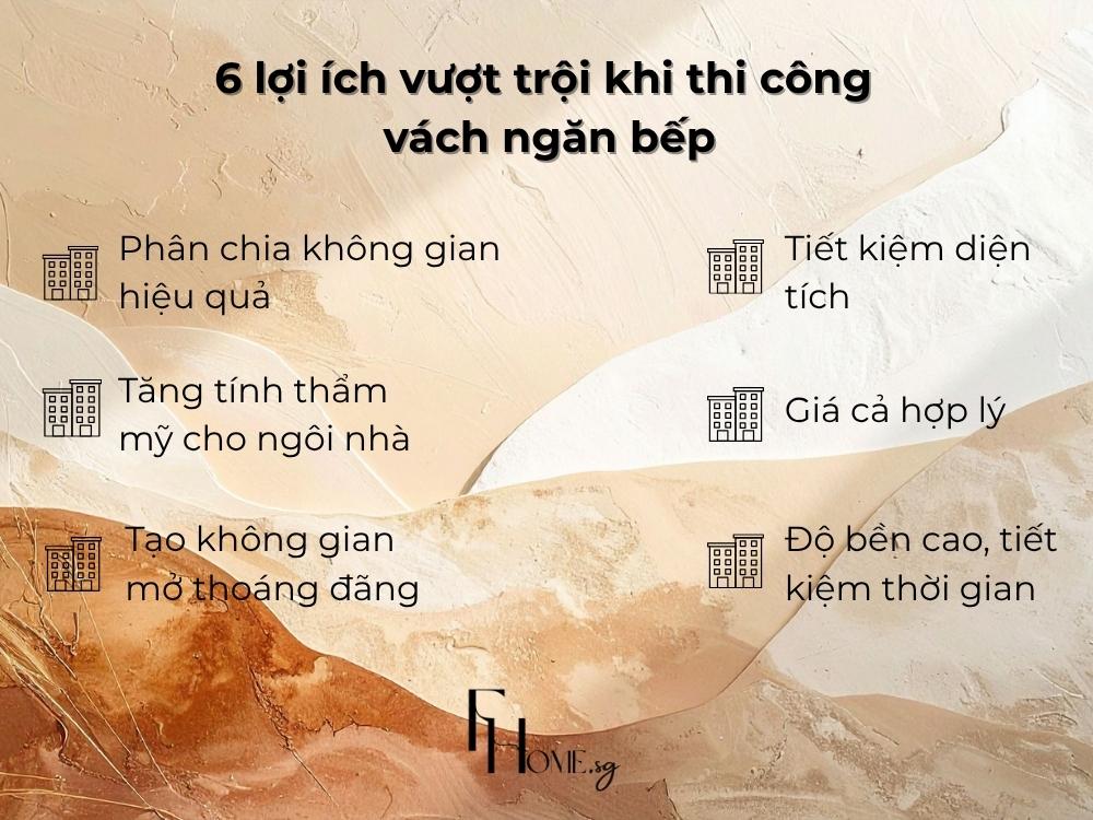 Việc sử dụng vách ngăn bếp mang lại 6 lợi ích vượt trội cho không gian sống hiện đại