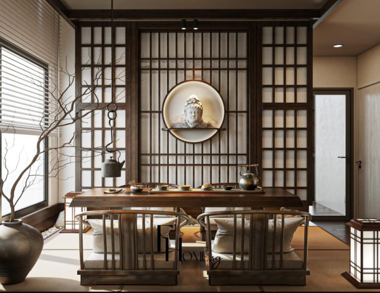 Phòng khách Vinhomes Grand Park 70m2 phong cách Zen view 6