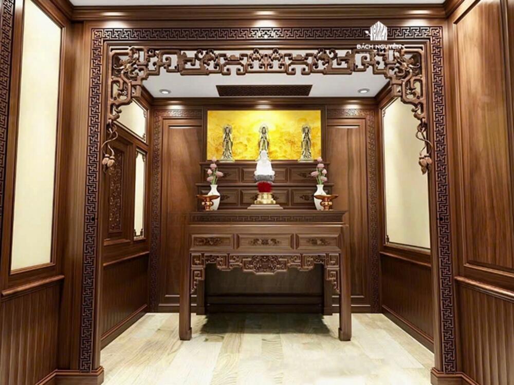 Cần đặt bàn thờ đứng trong phòng thờ riêng hoặc góc trang trọng, mang năng lượng tích cực và bình an