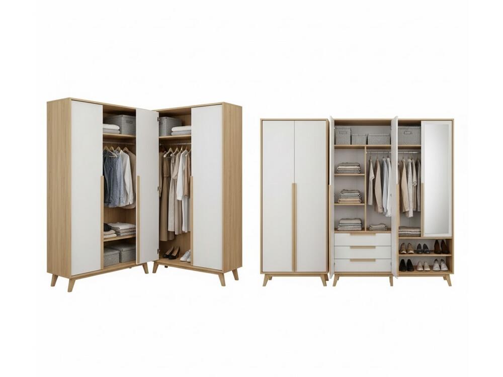 Tủ chữ L và hệ module tận dụng góc phòng, linh hoạt mở rộng