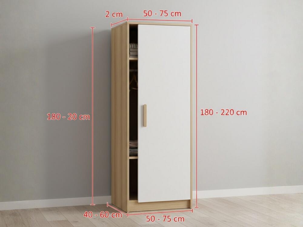 Tủ quần áo 1 cánh phù hợp phòng nhỏ, phòng trọ, dùng cho 1 người