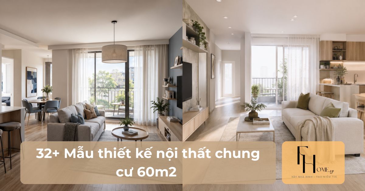Mẫu thiết kế nội thất chung cư 60m2
