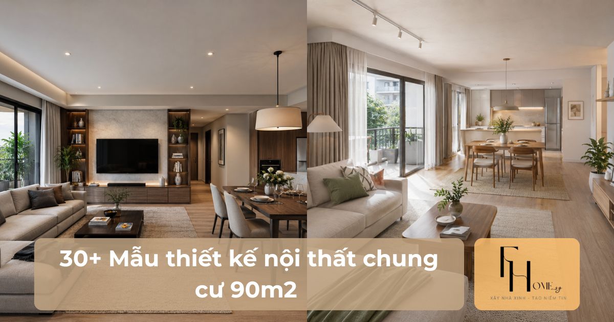 Mẫu thiết kế nội thất chung cư 90m2
