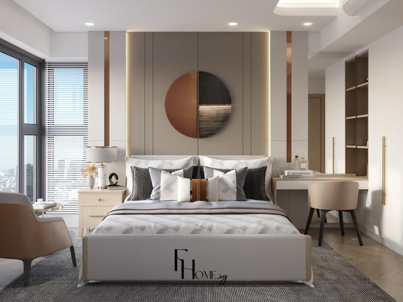 Phòng ngủ chính căn hộ 100m2 Masterise Centre Point