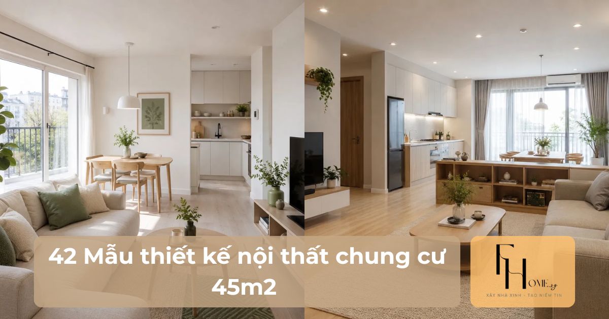 Mẫu thiết kế nội thất chung cư 45m2