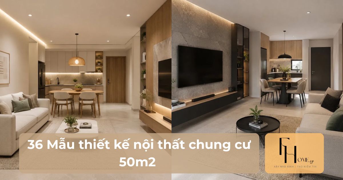 Mẫu thiết kế nội thất chung cư 50m2