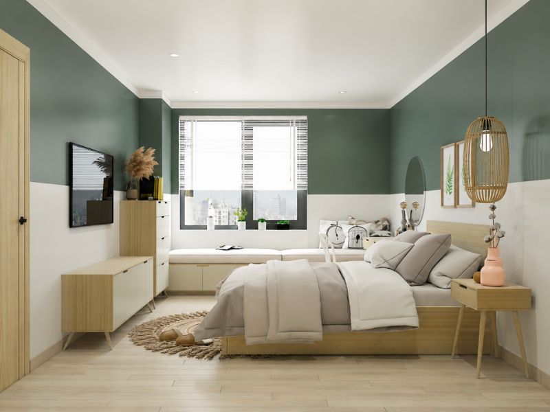 thiết kế nội thất phòng ngủ chung cư 45m2 phong cách Scandinavian