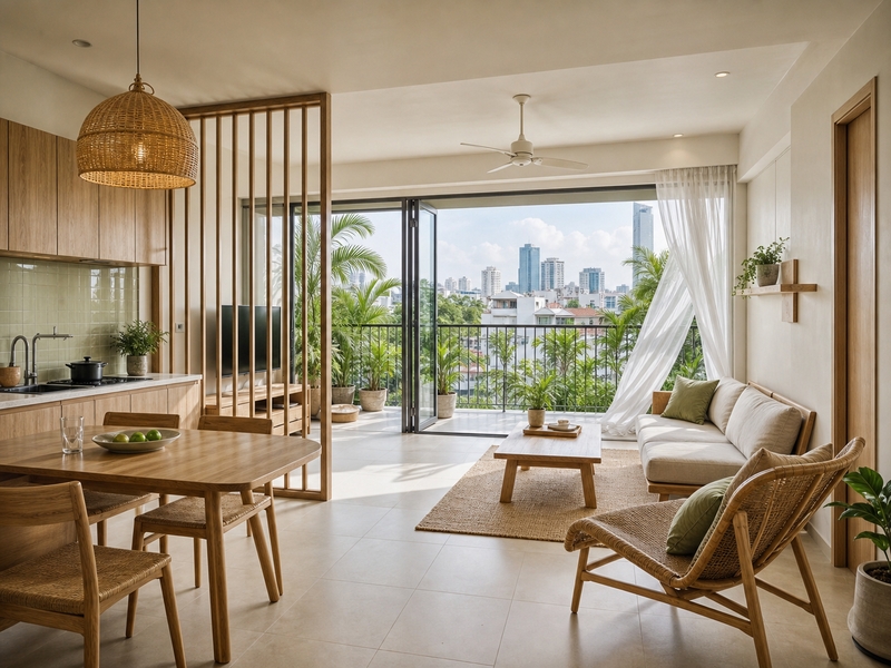 Phong cách Nhật Bản phù hợp chung cư Việt Nam nhờ không gian thoáng sáng 