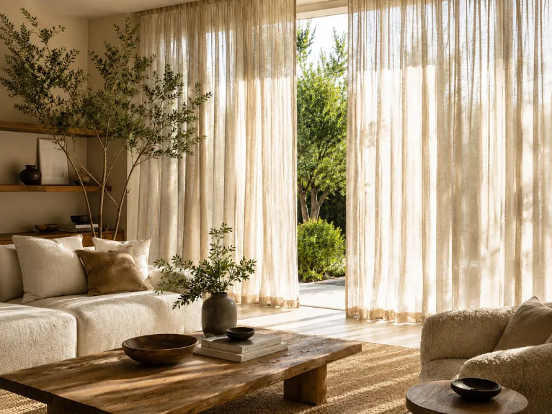 Nội thất phong cách Wabi Sabi với ánh sáng tự nhiên