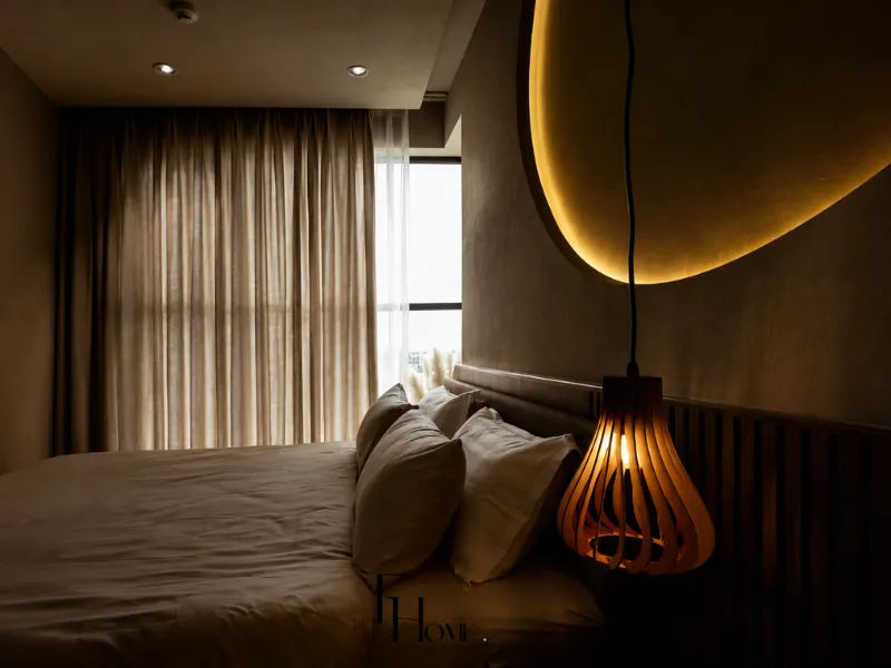 Thiết kế nội thất phòng ngủ phong cách Wabi Sabi tại Lumiere Boulevard