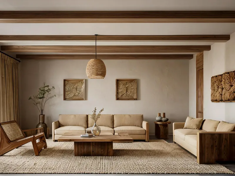 Thiết kế nội thất phong cách Wabi Sabi với bảng màu trung tính trầm ấm