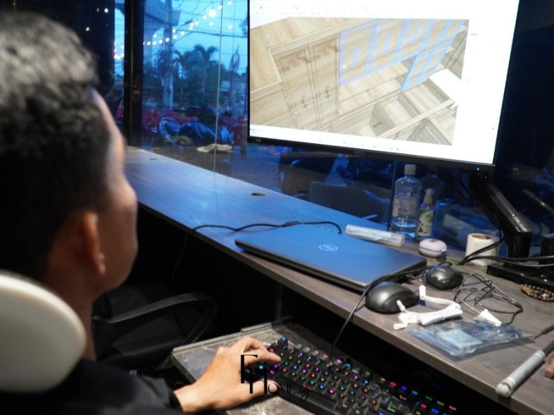 Kiến trúc sư FHome triển khai bản vẽ 2D và mô hình 3D nội thất chung cư trên máy tính