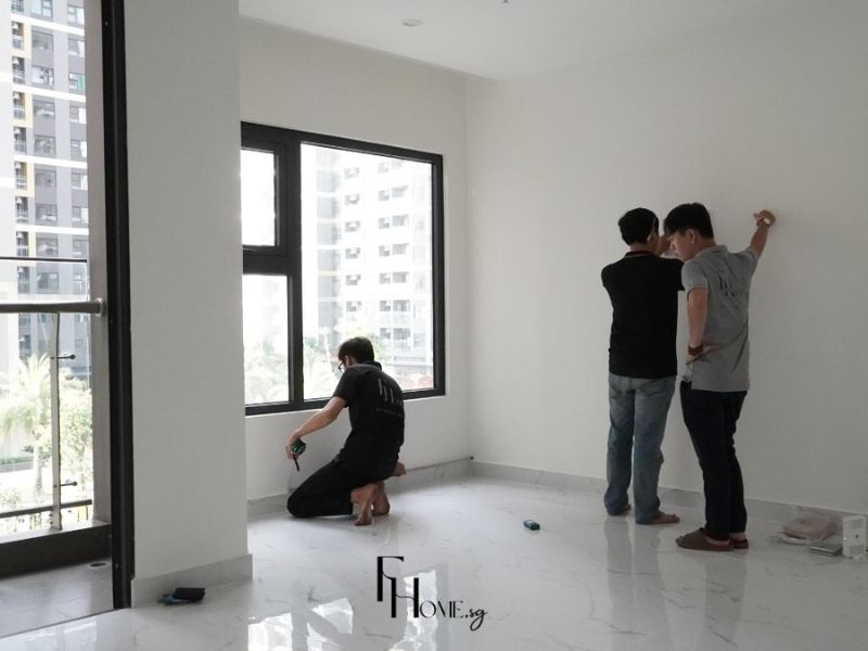 Đội ngũ FHome Sài Gòn khảo sát hiện trạng căn hộ chung cư thực tế