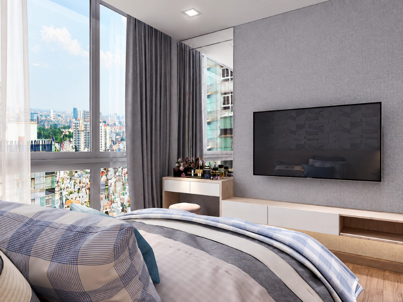 Phòng ngủ phụ chung cư 60m2 cho căn hộ chung cư 2 phòng ngủ