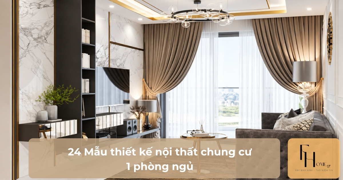 Thiết kế nội thất chung cư 1 phòng ngủ