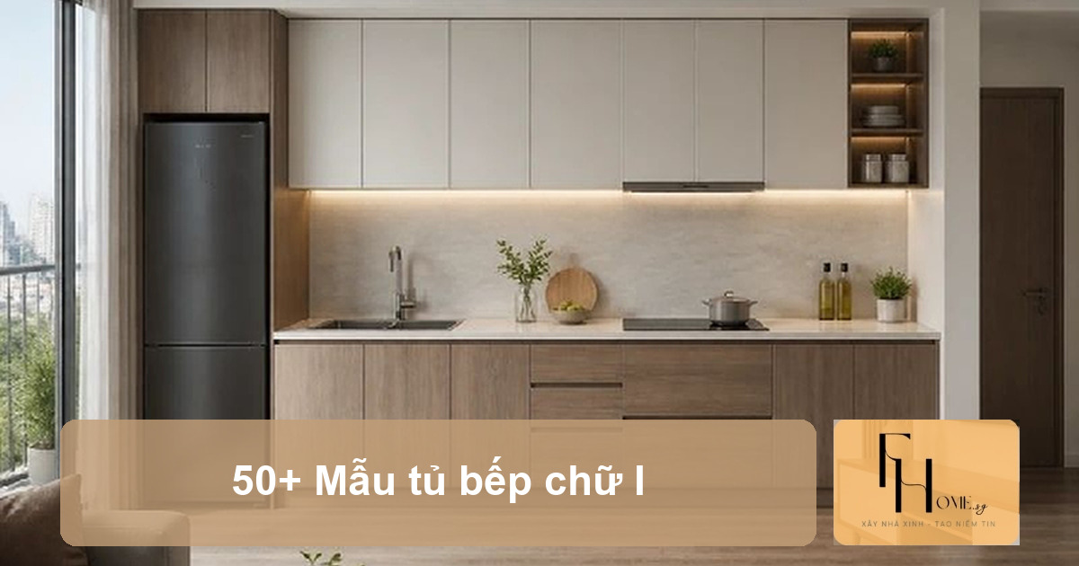 50+ Mẫu tủ bếp chữ I
