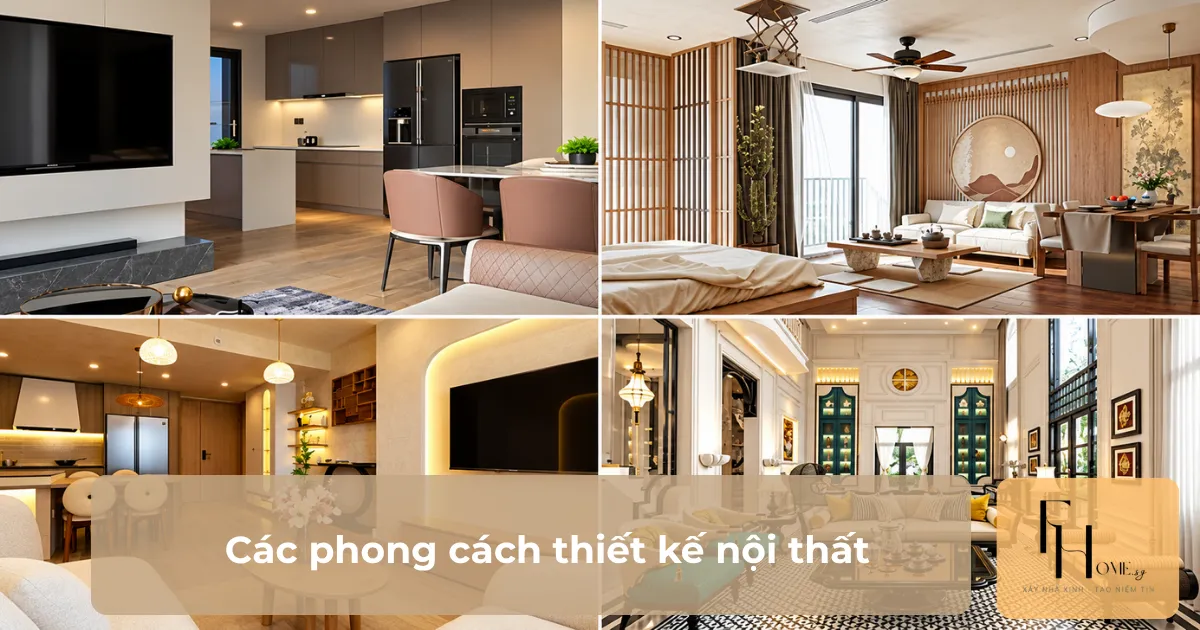 Các phong cách thiết kế nội thất