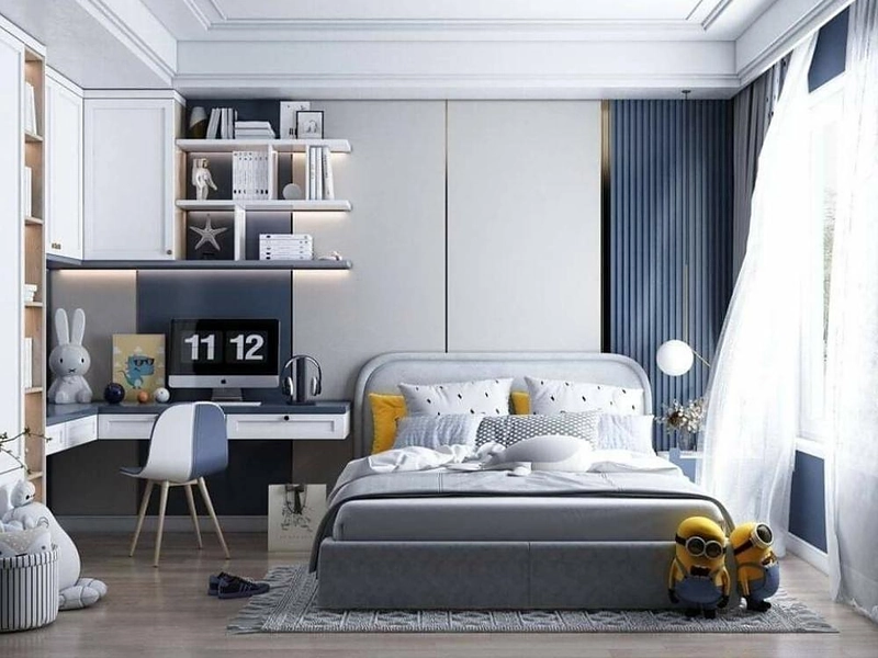 Hướng đông và đông nam được khuyến nghị, giúp phòng ngủ yên tĩnh, thông thoáng và giấc ngủ sâu cho bé