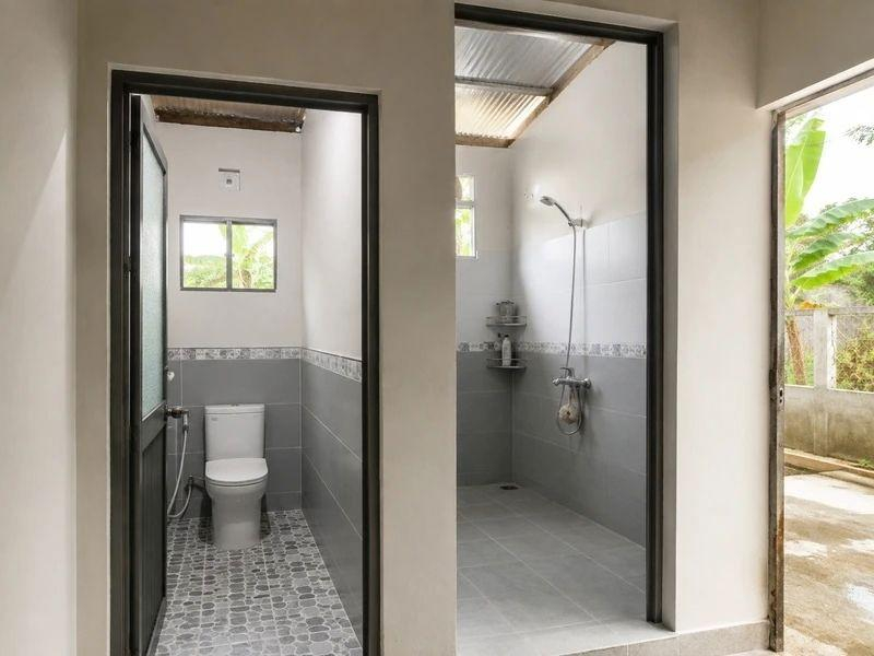Mẫu nhà vệ sinh và nhà tắm riêng ở nông thôn