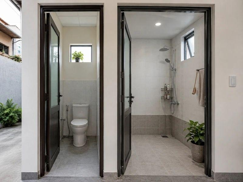 Mẫu nhà vệ sinh và nhà tắm riêng cho nhà cấp 4
