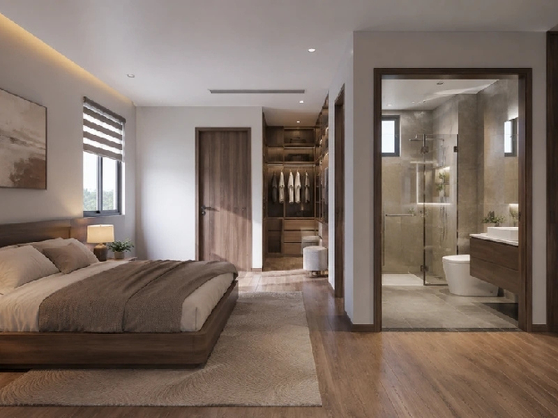 Phòng ngủ 20 đến 30m² có nhà vệ sinh khép kín