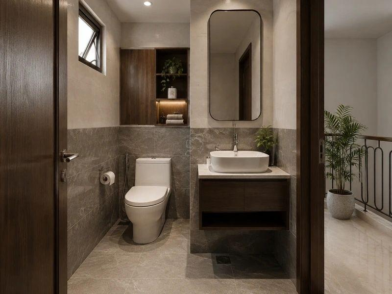 Mẫu powder room dành cho khách