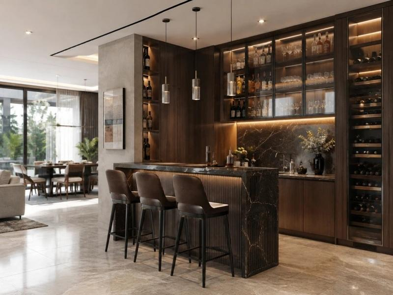 Mẫu quầy bar gia đình sang trọng