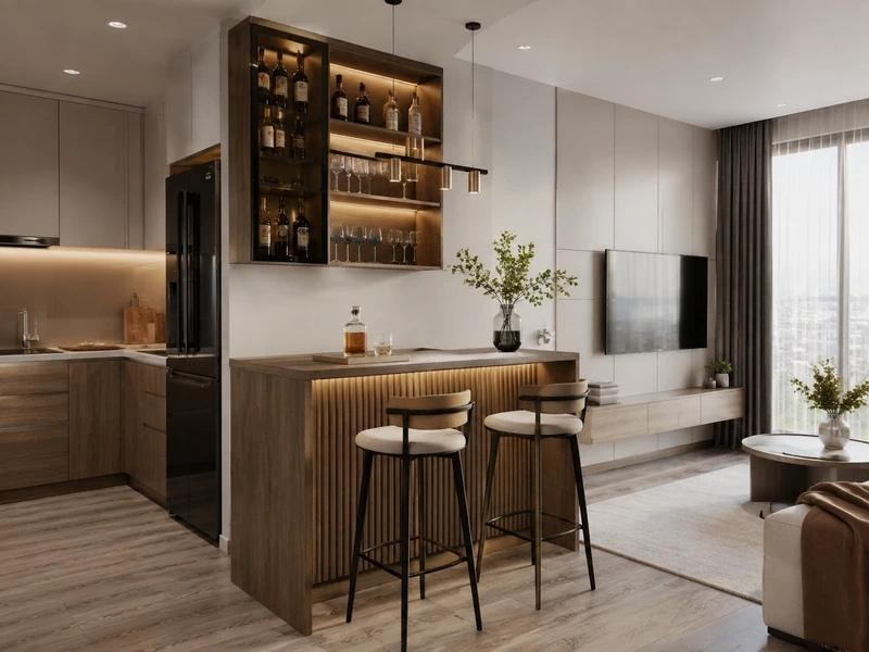 Mẫu quầy bar mini cho chung cư