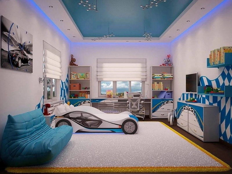 Thiết kế đồng bộ theo concept ô tô, mang lại cho bé không gian vui chơi và nghỉ ngơi đầy hứng thú