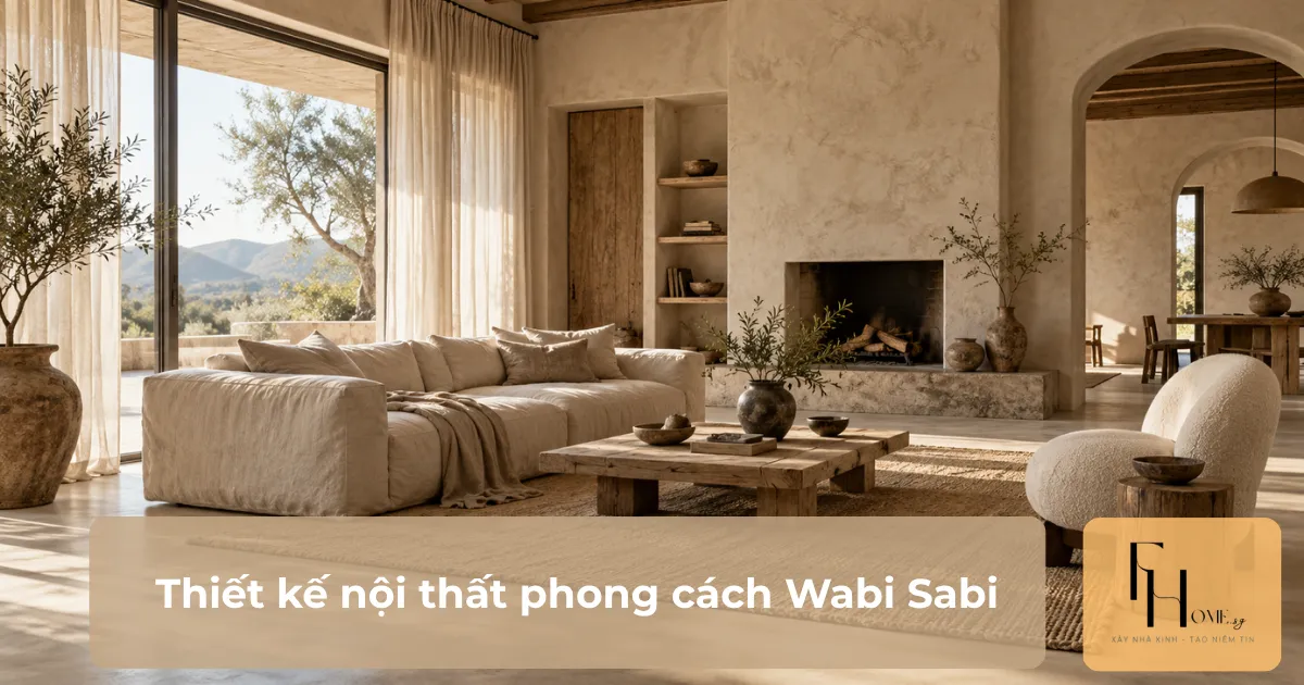 Thiết kế nội thất phong cách Wabi Sabi