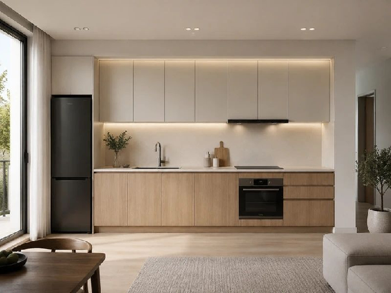 Mẫu tủ bếp chữ I tối giản